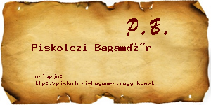 Piskolczi Bagamér névjegykártya